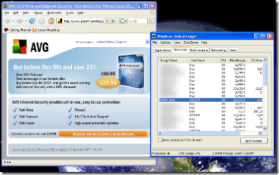 AVG Anti-Virus launces browser as SYSTEM user